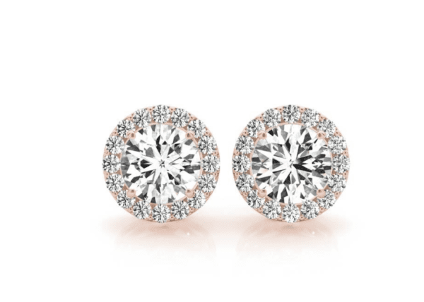 Halo Diamond Earrings - Image 3